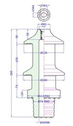 بوشینگ فشار قوی 10NF-250A - IIC - تصویر 3
